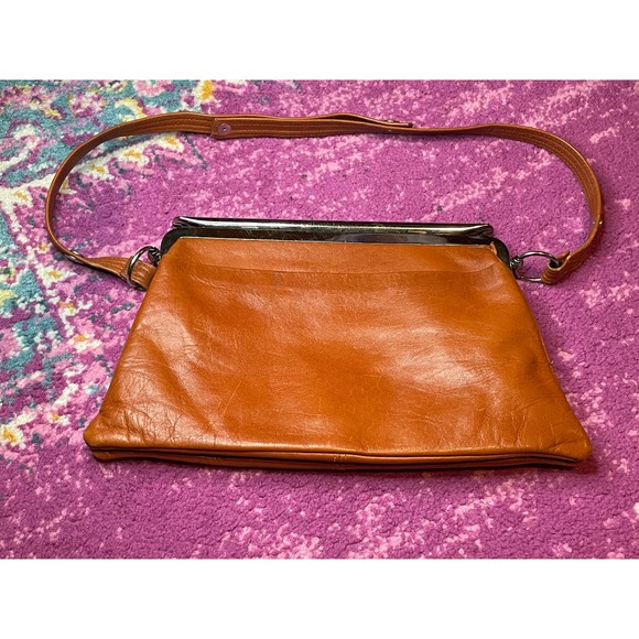 1970s Ruth Saltz Tan Leather Handbag - Picture 4 of 9